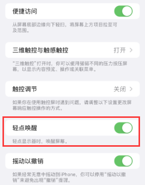 乌鲁木齐苹果授权维修站分享iPhone轻点无法唤醒怎么办 