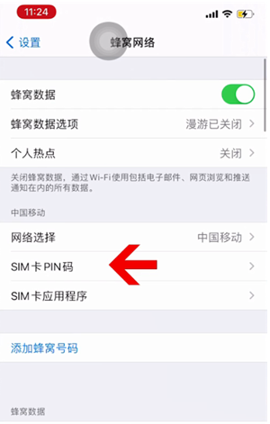 乌鲁木齐苹果14维修网分享如何给iPhone14的SIM卡设置密码 